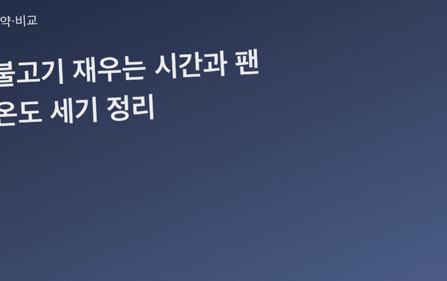불고기 재우는 시간과 팬 온도 세기 정리